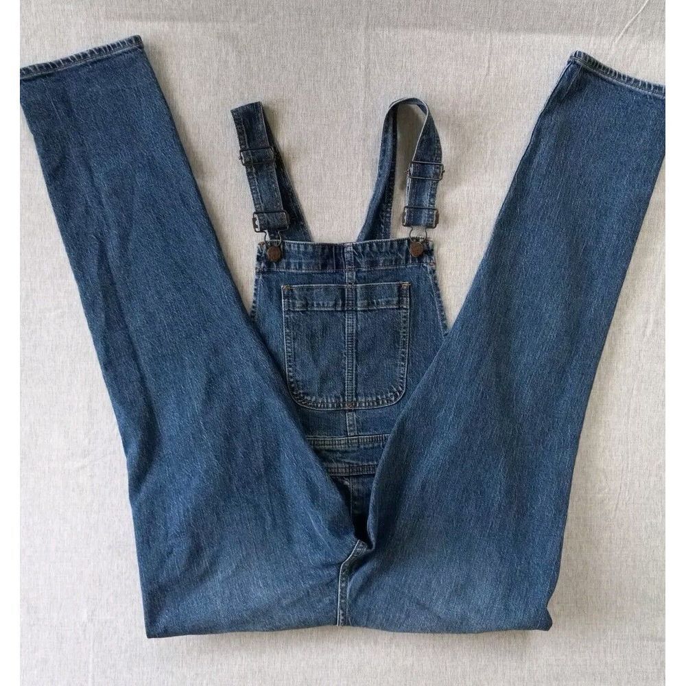 J Crew Jumpsuit Men XS Blue Bib Denim Barn Utility Buttons Fly‎ Waist Sleeveless